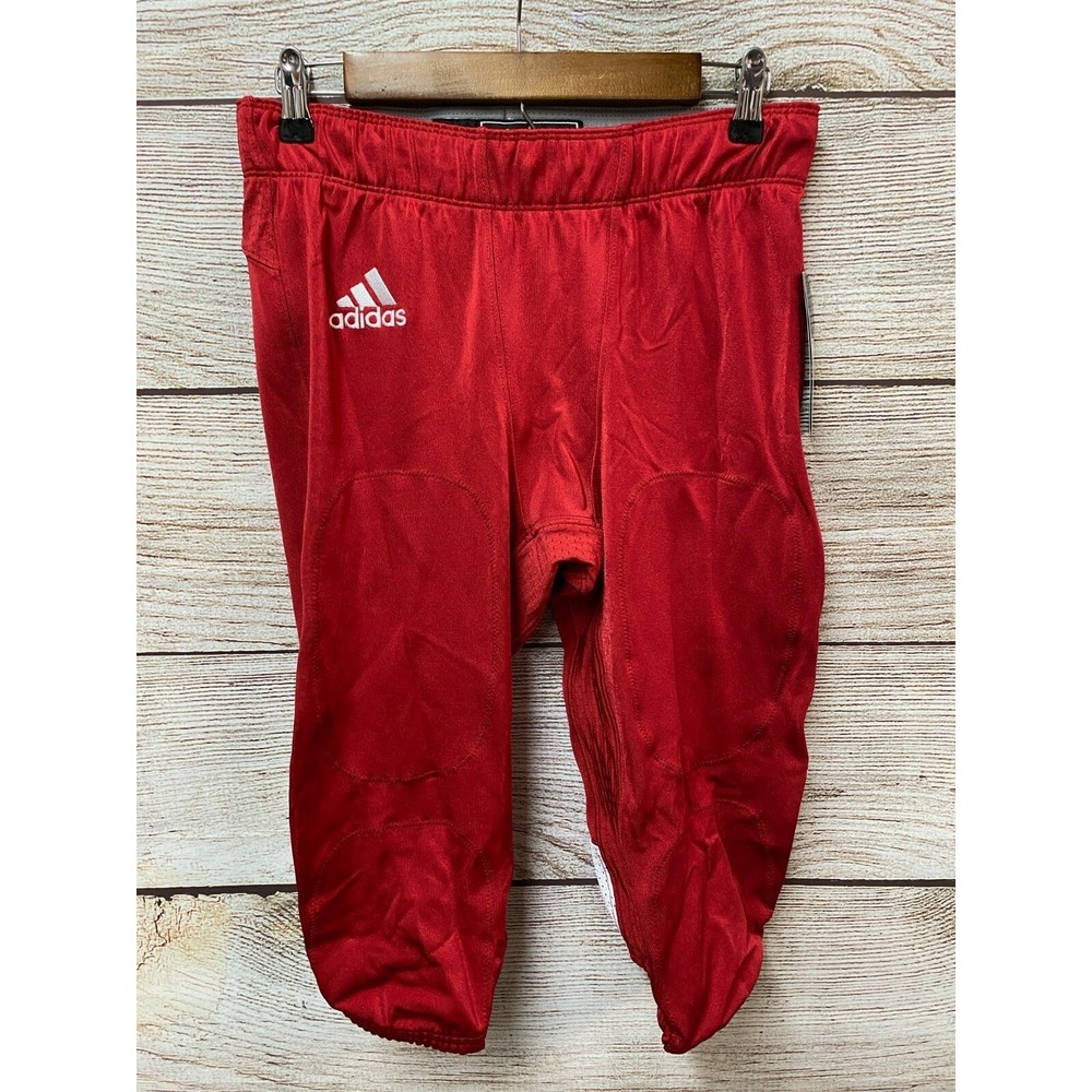 Adidas Football Pants Mens XL Red & White Football Short Compression Pants New